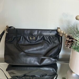 Eitenne Aigner Vintage Black Crossbody Bag (can also be worn as Clutch)